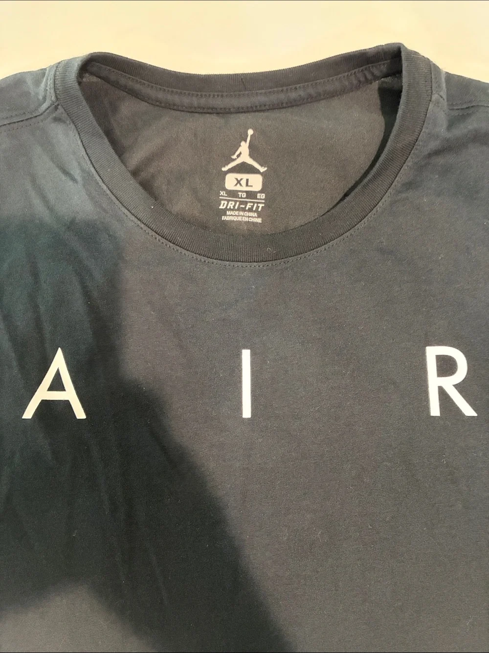 JORDAN Air NWT Men’s XL Black With White Front & Back Logo Short Sleeve Crew Tee